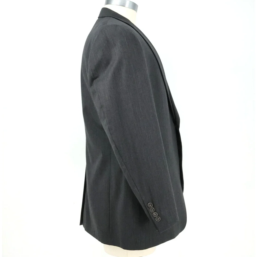 Hart Schaffner Marx 1887 Sport Coat Mens 44R Gray Wool Jacket Blazer Preppy